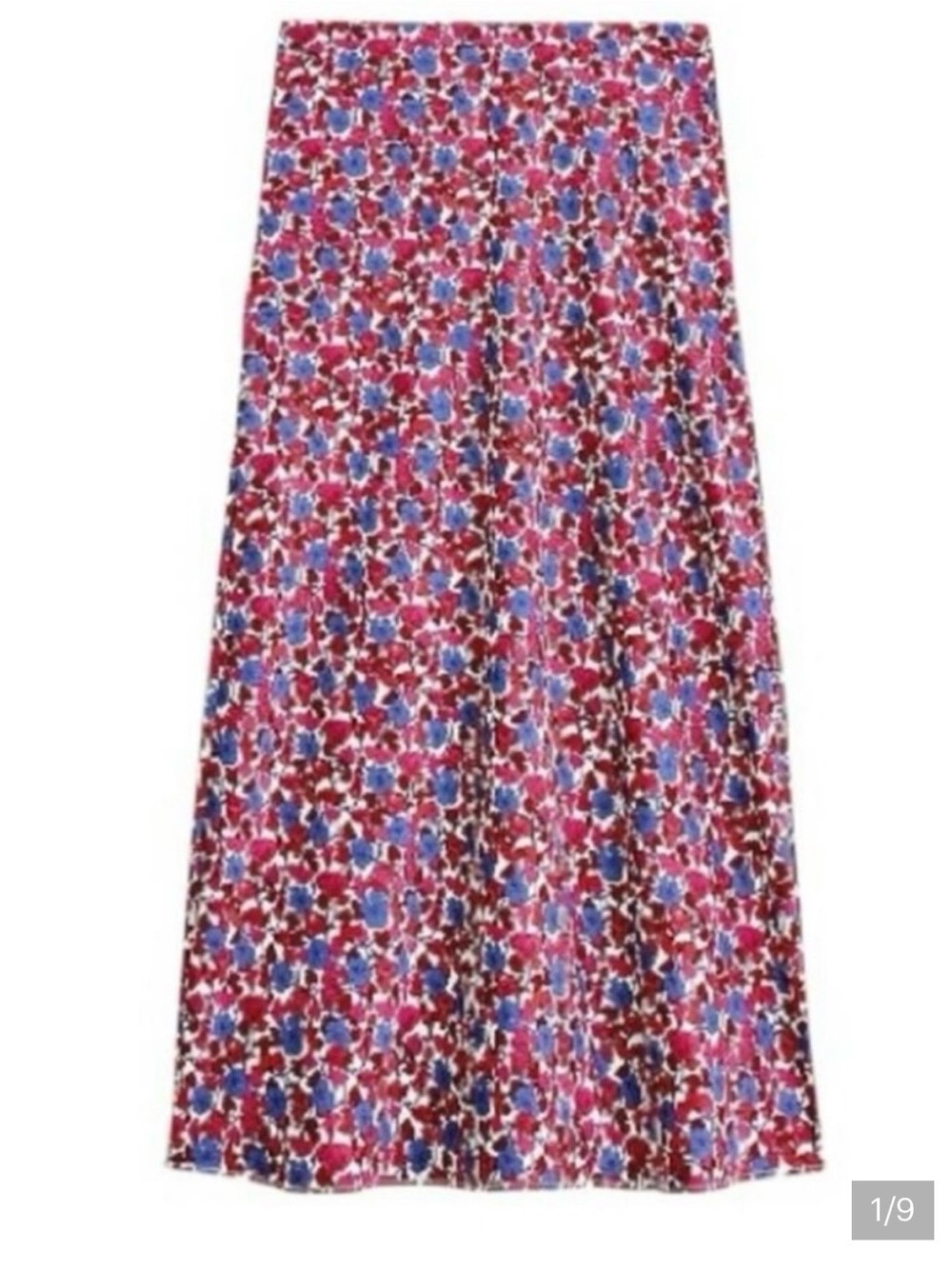J. Crew gweneth middi slip skirt in floral berry small
